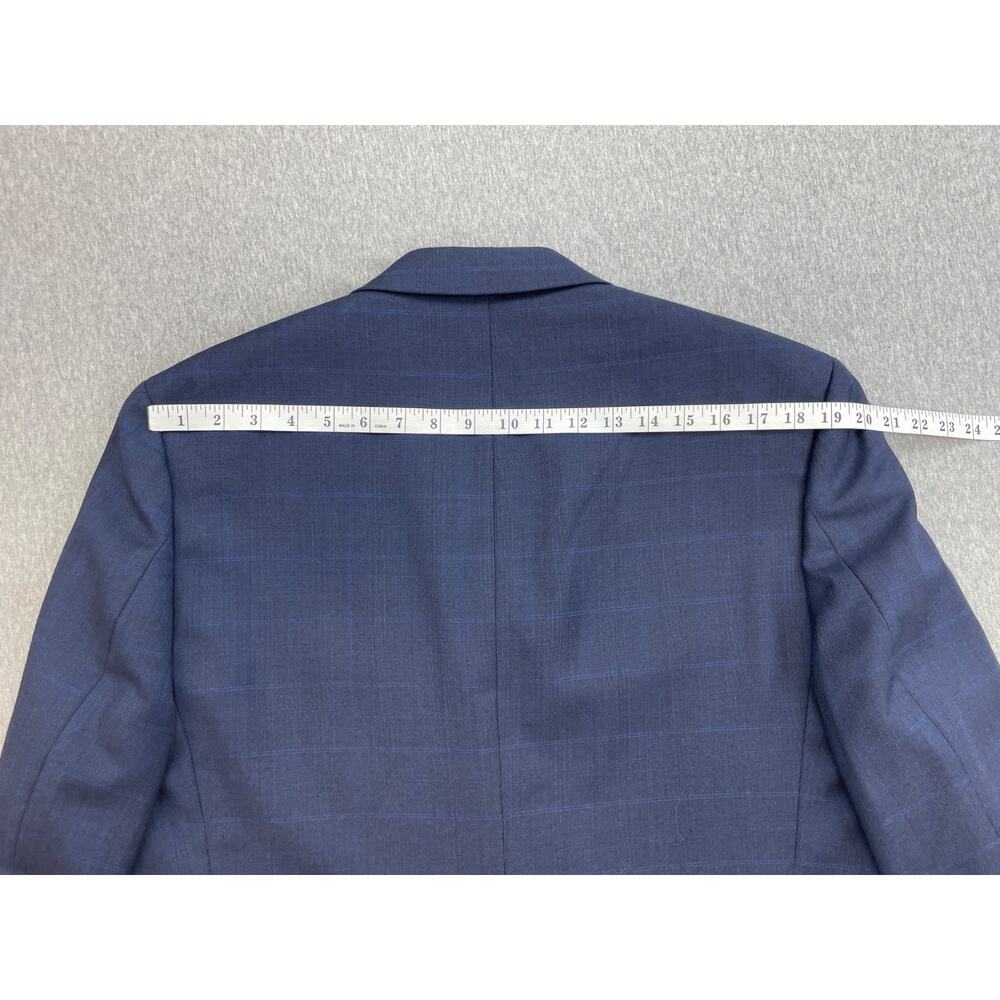 Lauren Ralph Lauren Suit Men 44R Blue Wool Blend Pants 36x32 Black Label - 2 Pcs - Picture 10 of 16